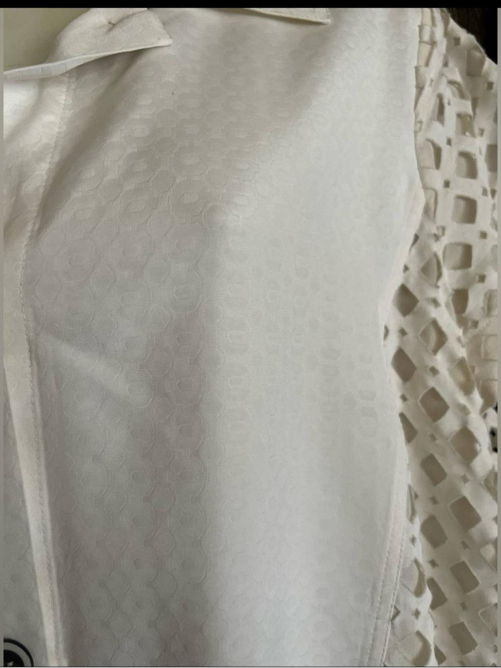 Fendi White Eyelet Panel-Front Tunic - Picture 4 of 12